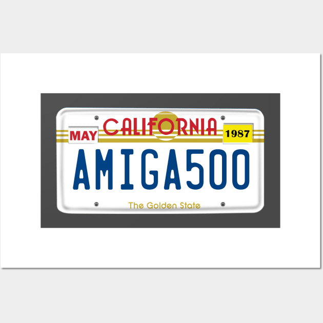 Amiga 500 License Plate Wall Art by AmigaTees